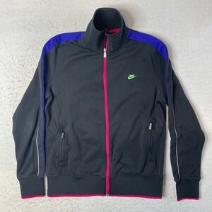 Nike Track Jacket Womens XL Black Pink Purple‎ Full Zip Sportswear